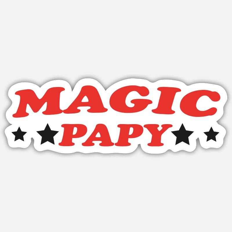 MAGIC PAPY - Sticker taille S (10 x 10 cm) - blanc mat