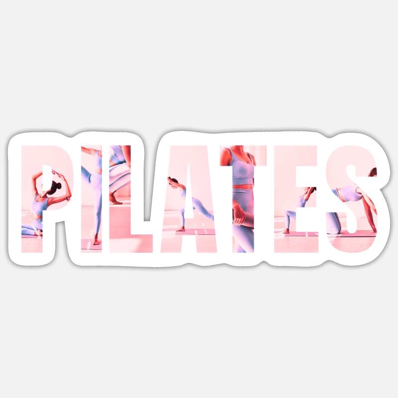 Pilates - Sticker size S (10 x 10 cm) - white matte
