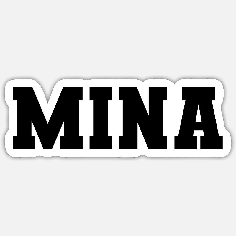 Nom - Mina Sticker taille S (10 x 10 cm)
