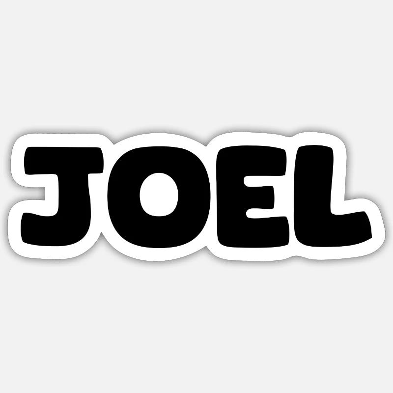 Name - Joel - Sticker Größe S (10 x 10 cm) - Mattweiß