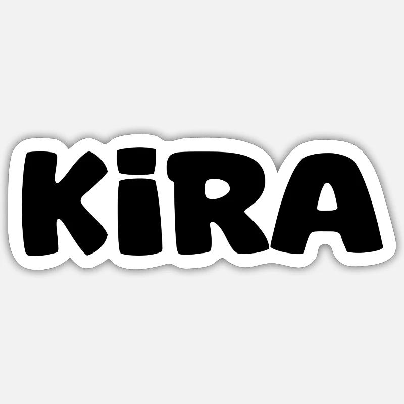 Nom - Kira - Sticker taille S (10 x 10 cm) - blanc mat
