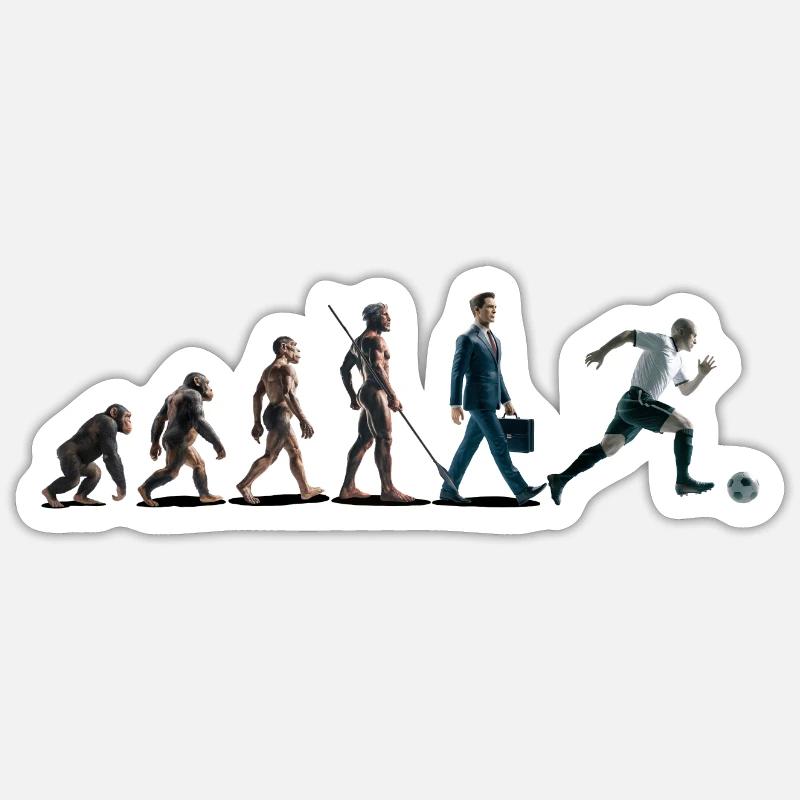 Evolution Football Artboard 1 - Sticker taille S (10 x 10 cm) - blanc mat