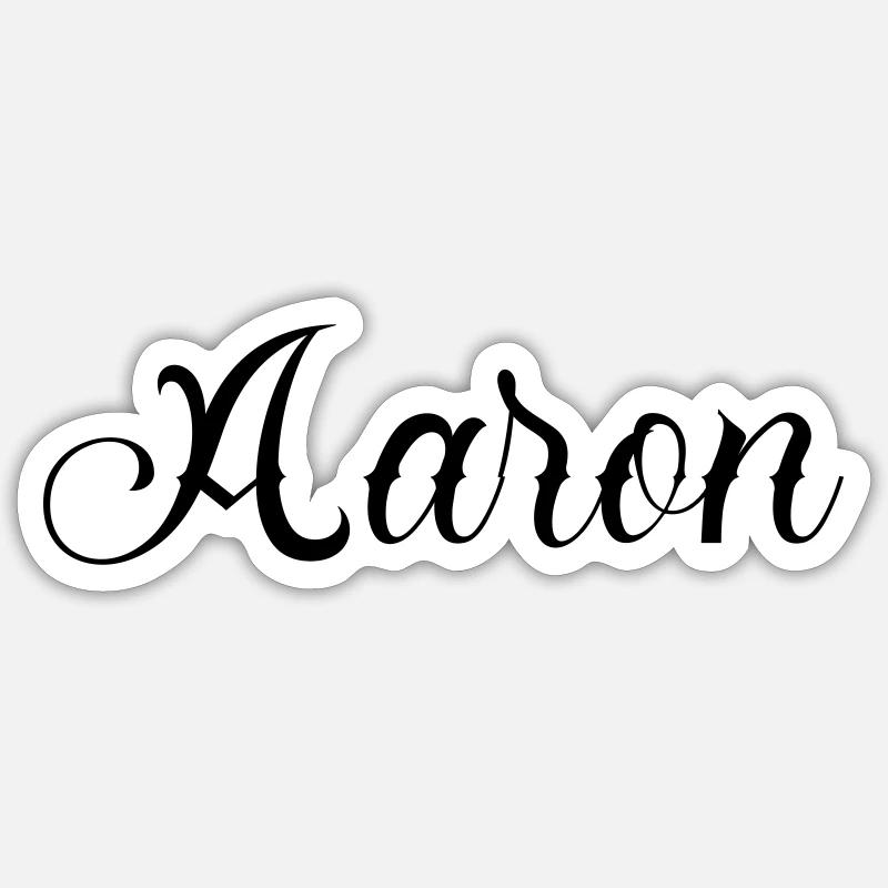 Aaron - Sticker taille S (10 x 10 cm) - blanc mat