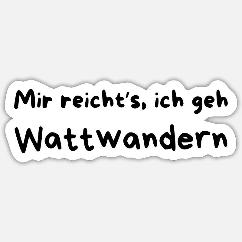 Wattwandern Sticker Größe S (10 x 10 cm)