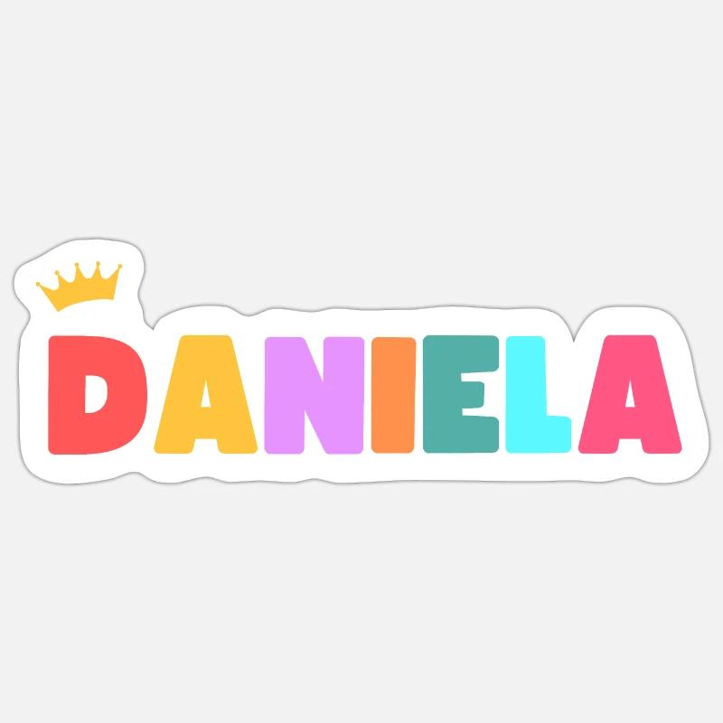 Daniela! Customizable - Sticker size S (10 x 10 cm) - white matte