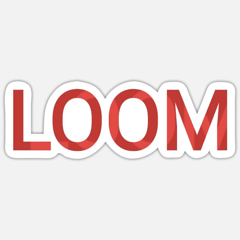 Loom - Sticker size S (10 x 10 cm) - white matte