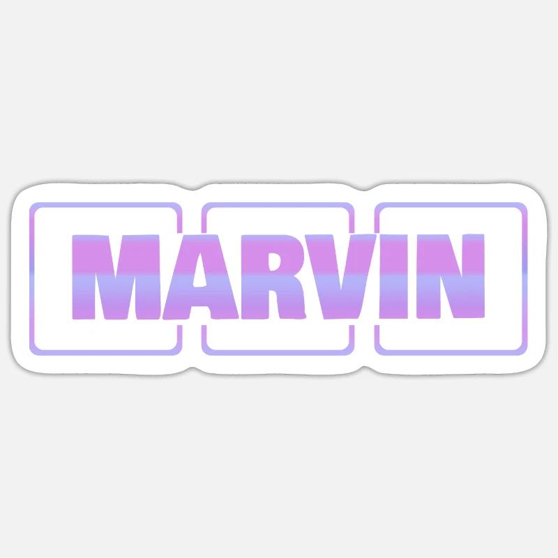 Marvin - Sticker size S (10 x 10 cm) - white matte