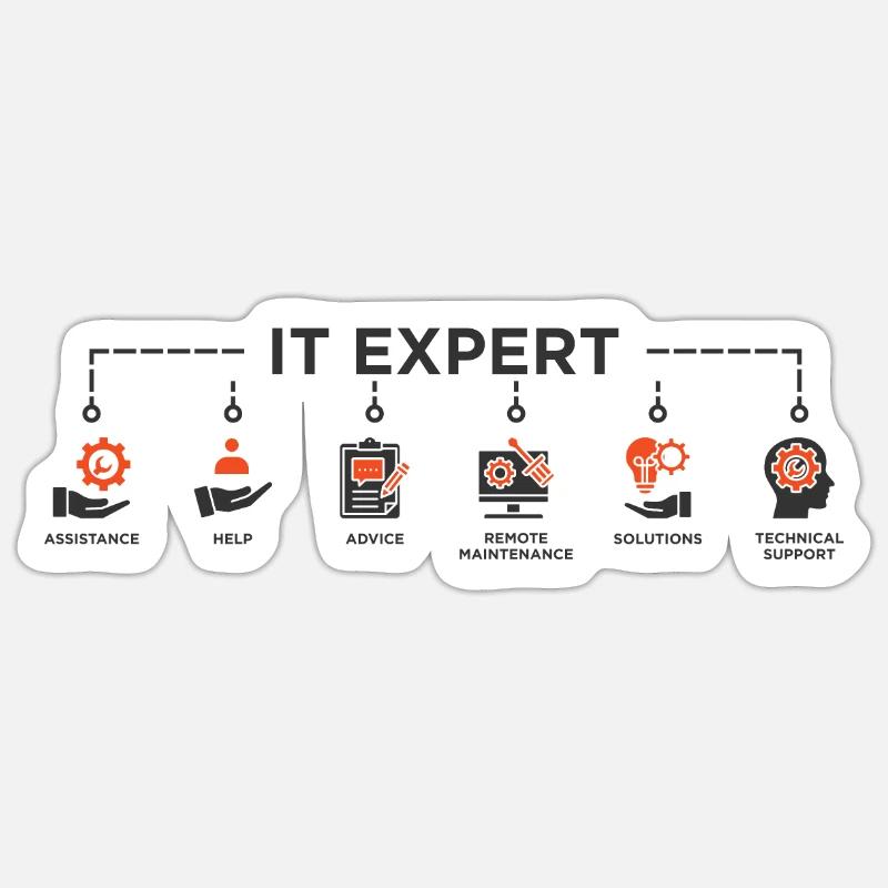 IT EXPERT Sticker Größe S (10 x 10 cm)