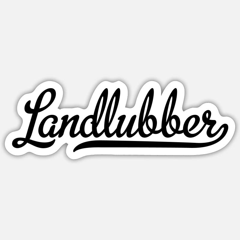 Landlubber - Sticker size S (10 x 10 cm) - white matte