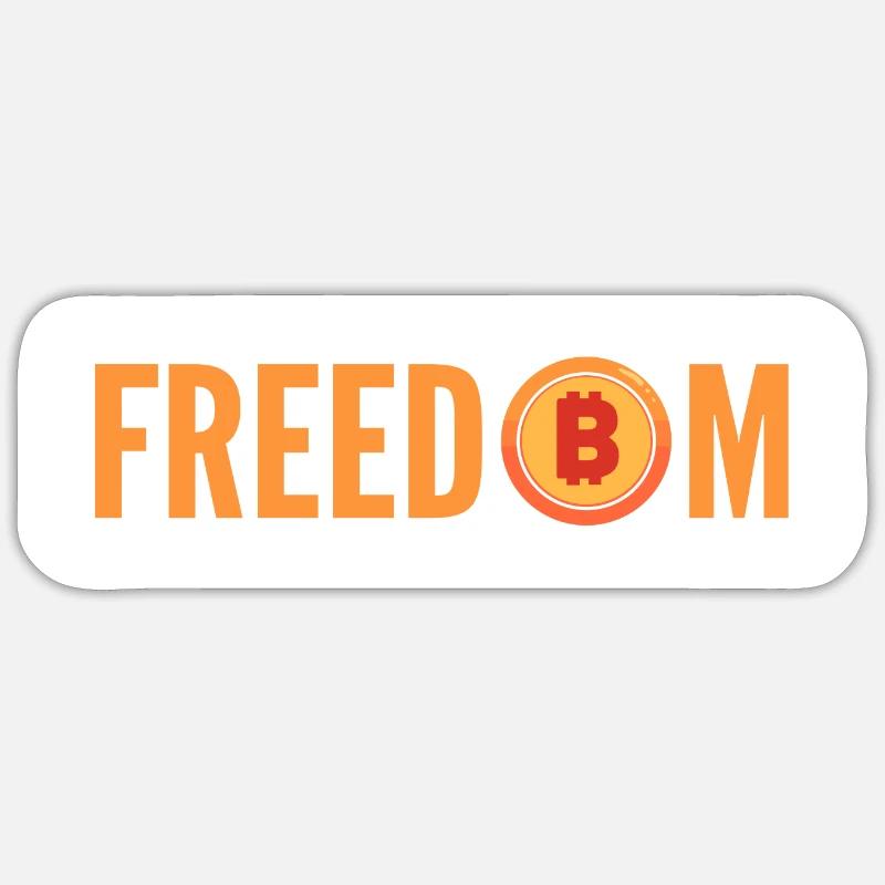 Le bitcoin - Sticker taille S (10 x 10 cm) - blanc mat