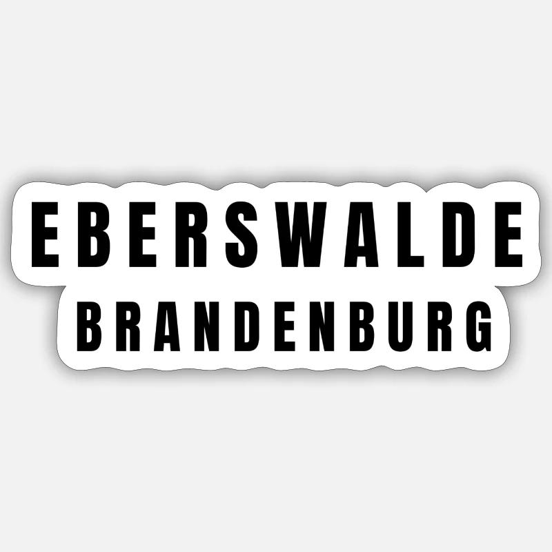 Eberswalde Brandenburg - Sticker taille S (10 x 10 cm) - blanc mat