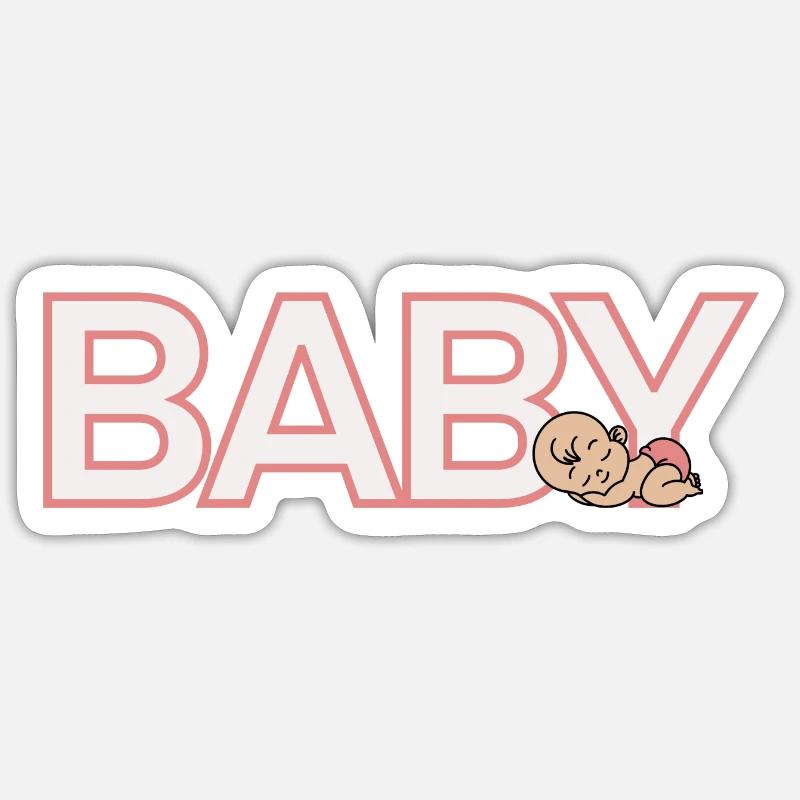 Bébé - Sticker taille S (10 x 10 cm) - blanc mat