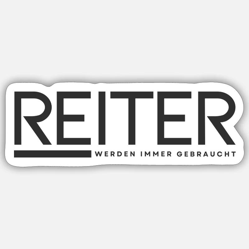 Riders - are always needed - Sticker size S (10 x 10 cm) - white matte