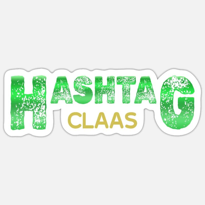 Claas Claas - Sticker Größe S (10 x 10 cm) - Mattweiß