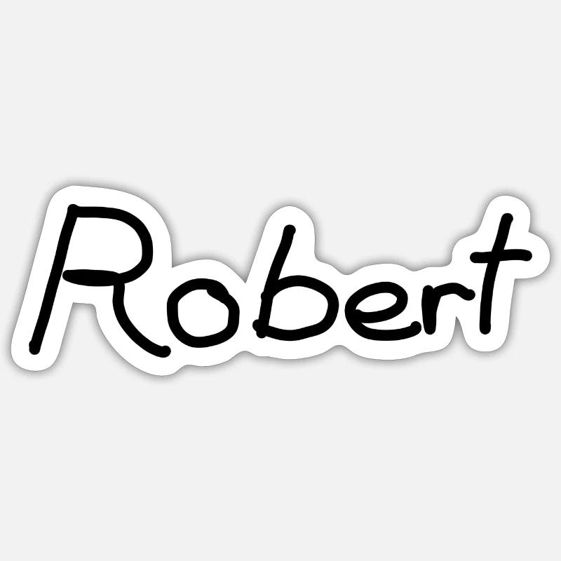 Robert - Sticker Größe S (10 x 10 cm) - Mattweiß