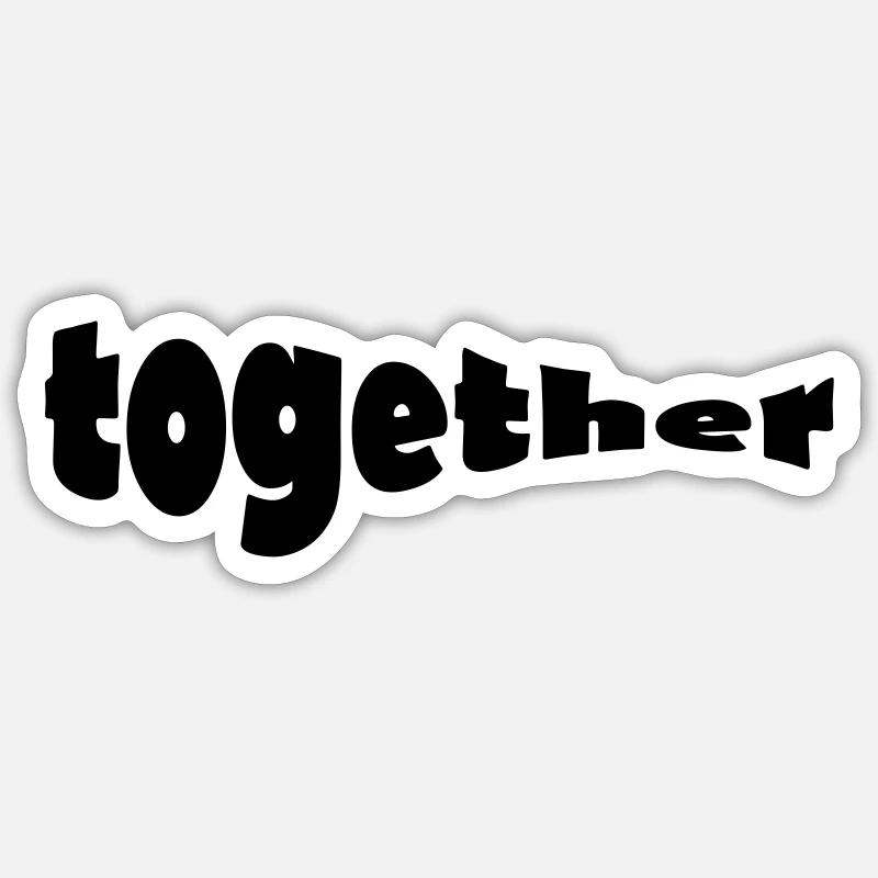 ensemble - Sticker taille S (10 x 10 cm) - blanc mat