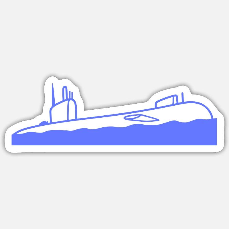 Plongée de surface sous-marine - Sticker taille S (10 x 10 cm) - blanc mat