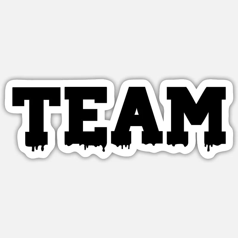 équipe - Sticker taille S (10 x 10 cm) - blanc mat