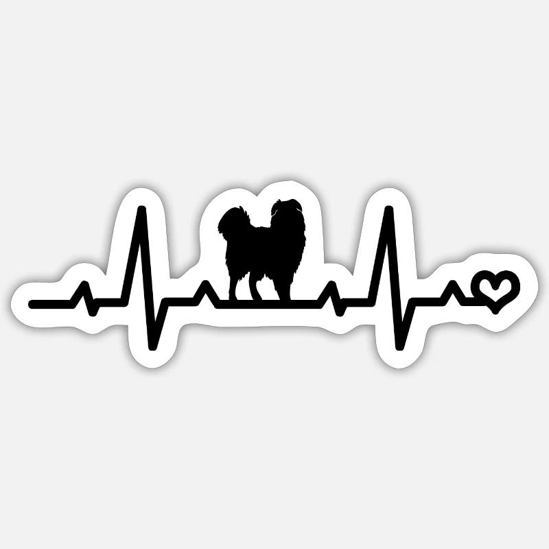 Australian Shepherd Aussie Liebe Herzfrequenz EKG Sticker Größe S (10 x 10 cm)