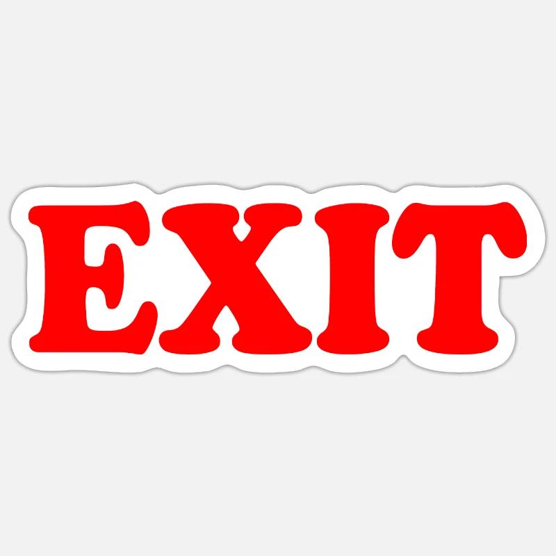 Exit - Sticker Größe S (10 x 10 cm) - Mattweiß
