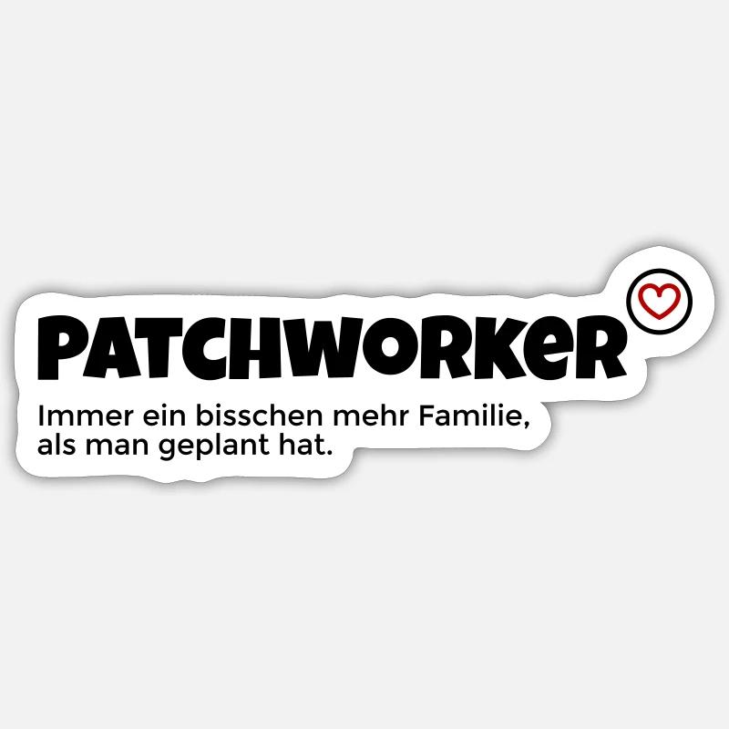 Patchworker - Sticker Größe S (10 x 10 cm) - Mattweiß