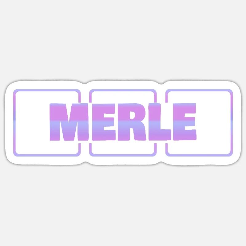 Merle als Schwangerschaft - Sticker Größe S (10 x 10 cm) - Mattweiß