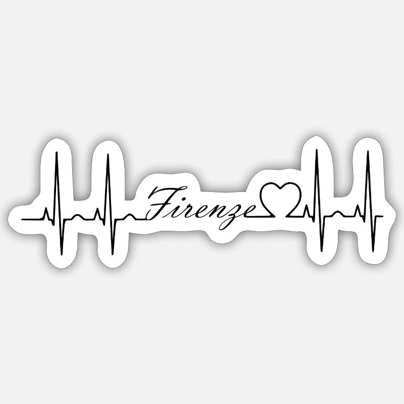 Firenze - Sticker Größe S (10 x 10 cm) - Mattweiß