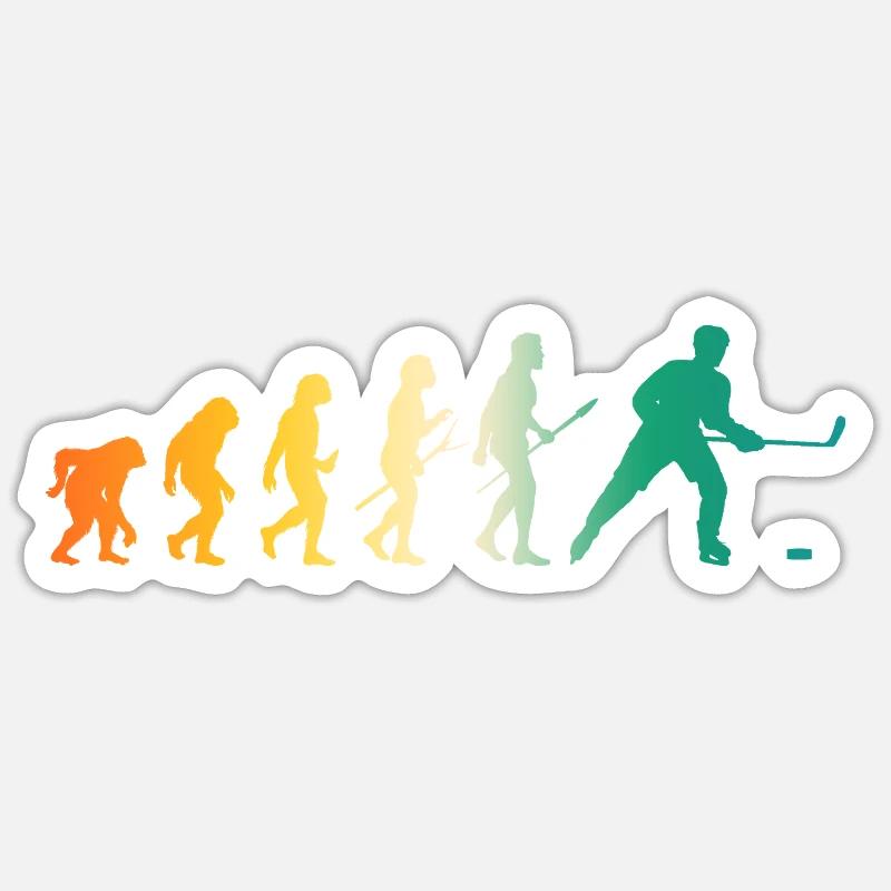 Eishockeyspieler Evolution Eishockey Sticker Größe S (10 x 10 cm)