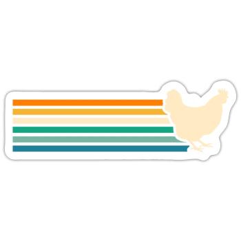 Chickens Hen - Sticker size S (10 x 10 cm) - white matte - Front