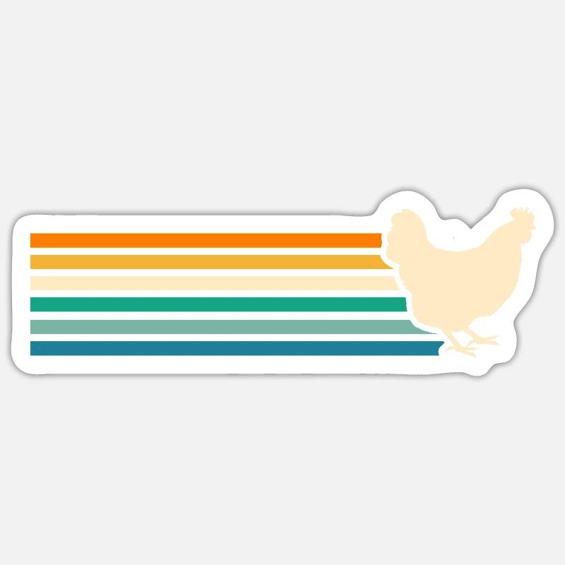 Hühner Henne Sticker Größe S (10 x 10 cm)