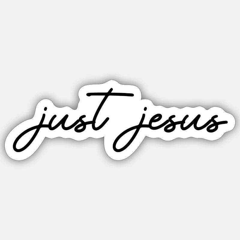 Just Jesus - Sticker size S (10 x 10 cm) - white matte