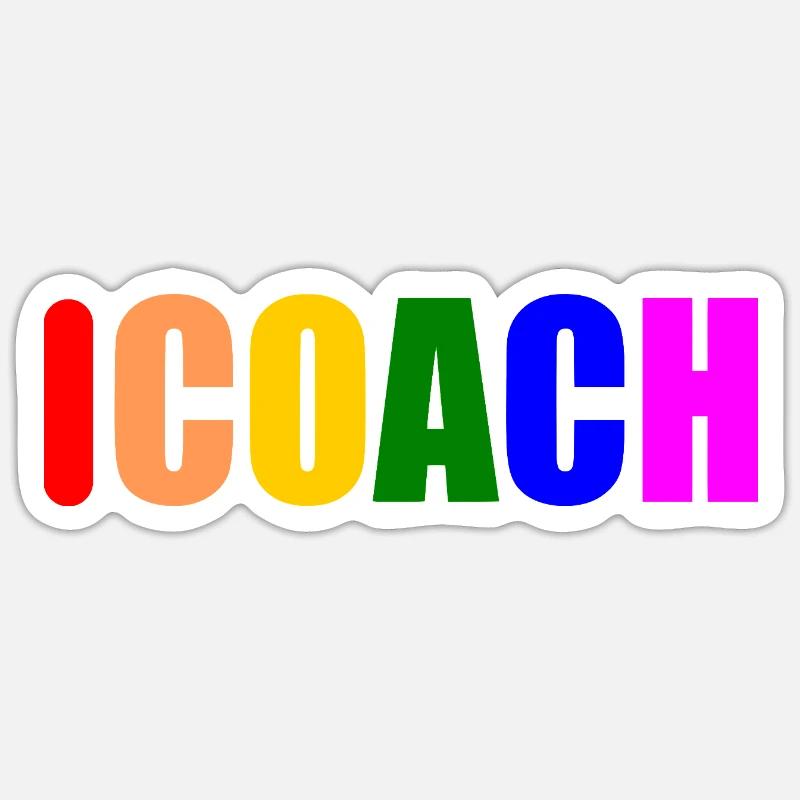 COACH - Sticker size S (10 x 10 cm) - white matte