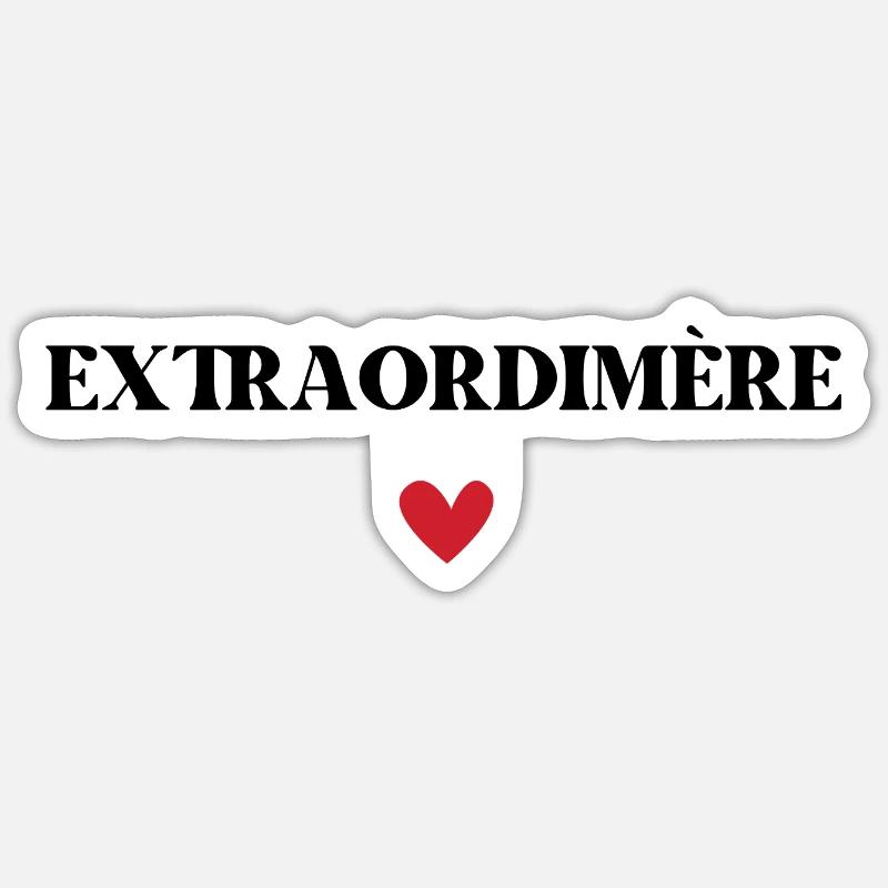 Außergewöhnlich - Außergewöhnliche Mutter - Sticker Größe S (10 x 10 cm) - Mattweiß