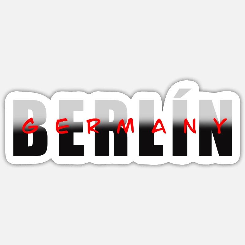 Berlin - Sticker taille S (10 x 10 cm) - blanc mat