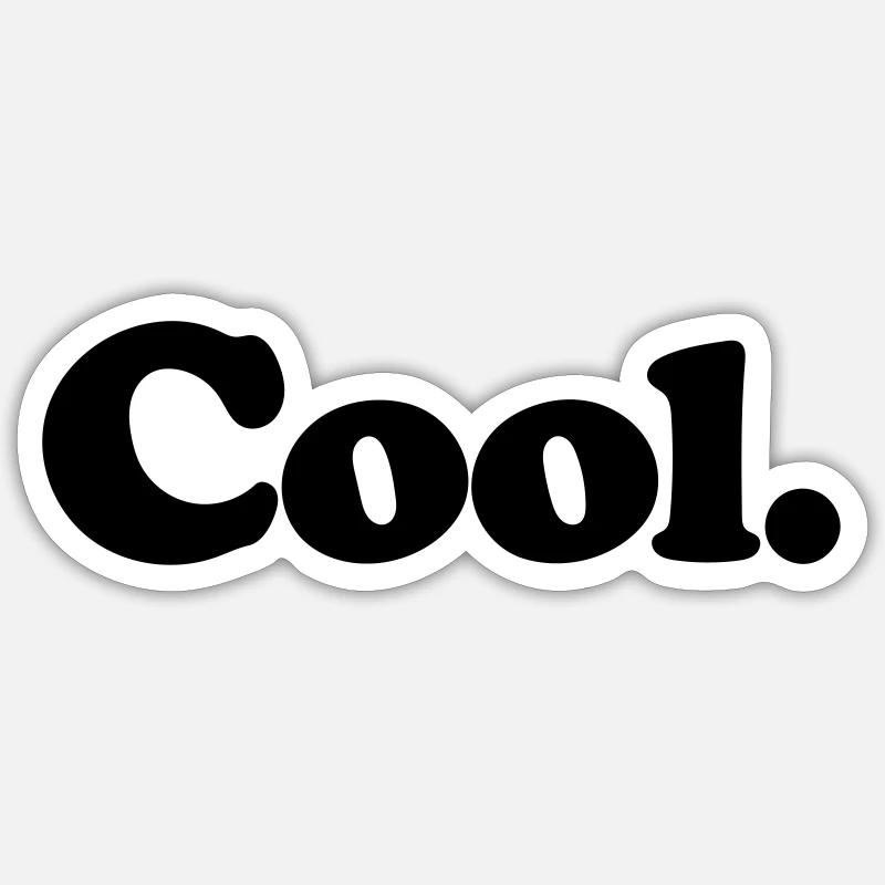 Cool - Sticker taille S (10 x 10 cm) - blanc mat