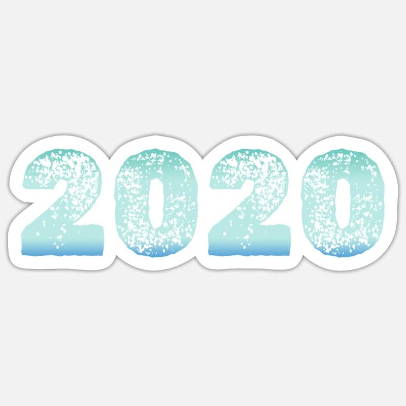 2020 - Sticker taille S (10 x 10 cm) - blanc mat