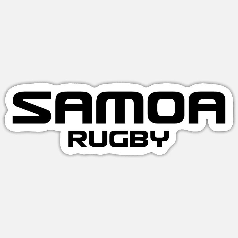 Samoa Rugby - South Seas - Polynesia - Sticker size S (10 x 10 cm) - white matte