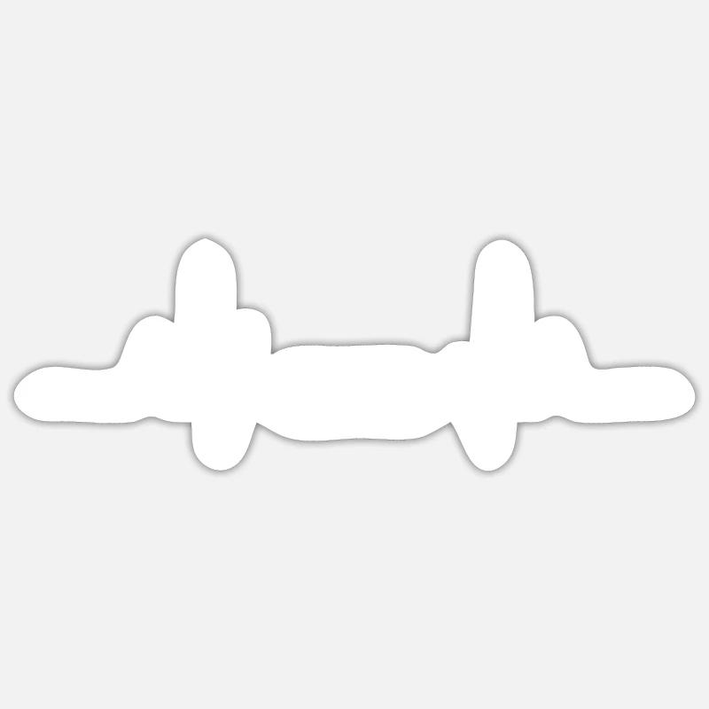 Harmonica Heartbeat Harmonica - Sticker size S (10 x 10 cm) - white matte