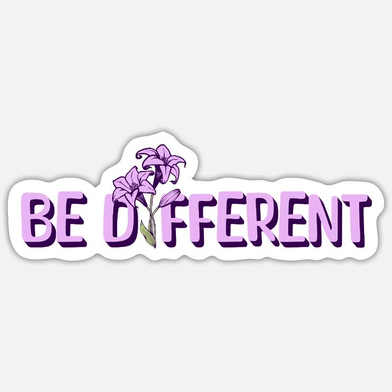 BE DIFFERENT – Lila Lilien Blumen Garten - Sticker Größe S (10 x 10 cm) - Mattweiß