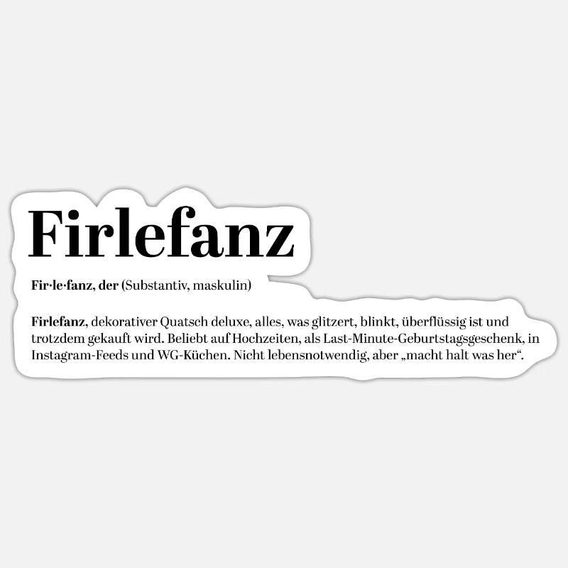 Frippery Définition Fun Fun Drôle Sticker taille S (10 x 10 cm)