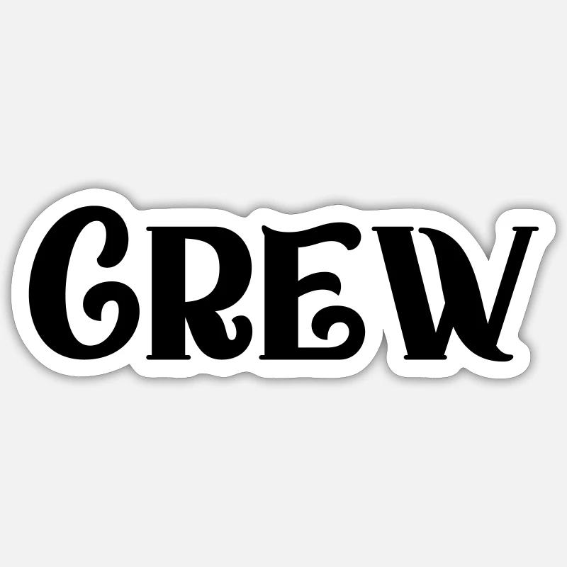 équipage - Sticker taille S (10 x 10 cm) - blanc mat