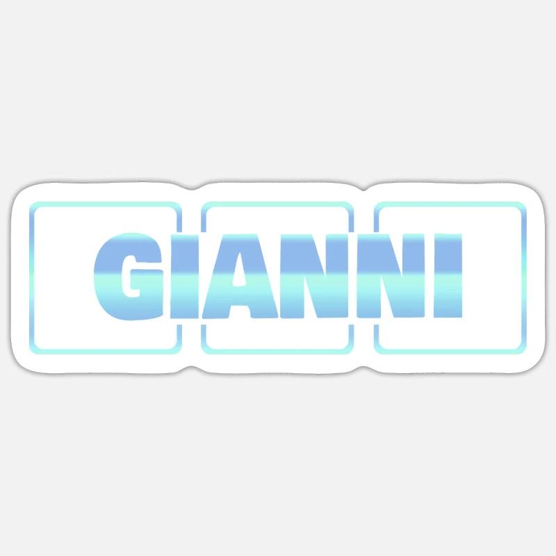 Gianni - Sticker taille S (10 x 10 cm) - blanc mat