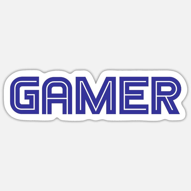 Gamer - Games - PC - Computer - Sticker size S (10 x 10 cm) - white matte