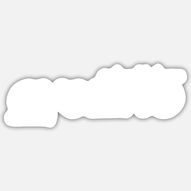 Cycling - Sticker Größe S (10 x 10 cm) - Mattweiß