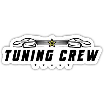 Tuning Crew Auto - Sticker Größe S (10 x 10 cm) - Mattweiß - Vorne