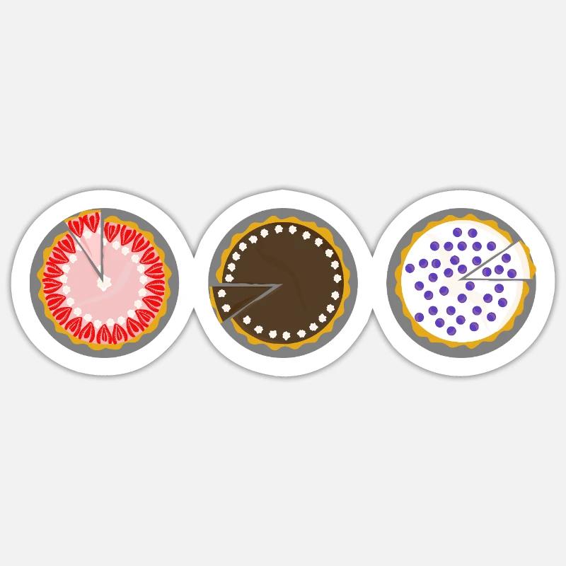 Torten - Sticker Größe S (10 x 10 cm) - Mattweiß