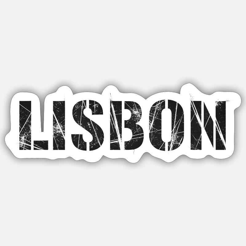 Lisbon - Sticker size S (10 x 10 cm) - white matte