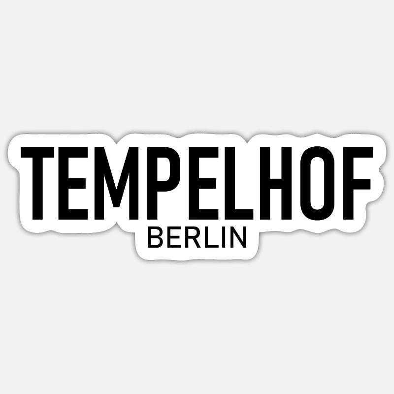 Tempelhof - Berlin - Quartier Sticker taille S (10 x 10 cm)