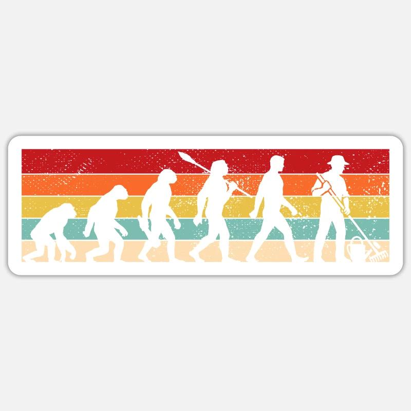 Vintage Evolution - Jardinier Sticker taille S (10 x 10 cm)