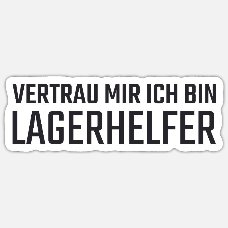 Camp Helper Faites-moi confiance - Sticker taille S (10 x 10 cm) - blanc mat